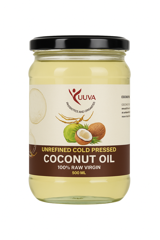 COCONUT OIL - COLD PRESSED - UNREFINED- 100% PURE